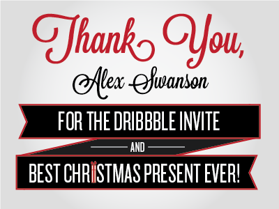 Thanks Alex debut dribbble thank you