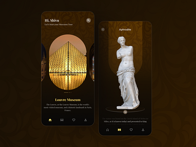 VR Museum App 3d adobe xd app art clean ui design design inspiration design trends dribbble figma flat glass ui graphic design minimal mobile app photoshop product design simple ui ux