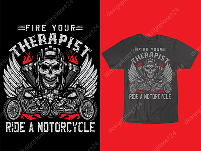 Motorcycle T-shirt Design.