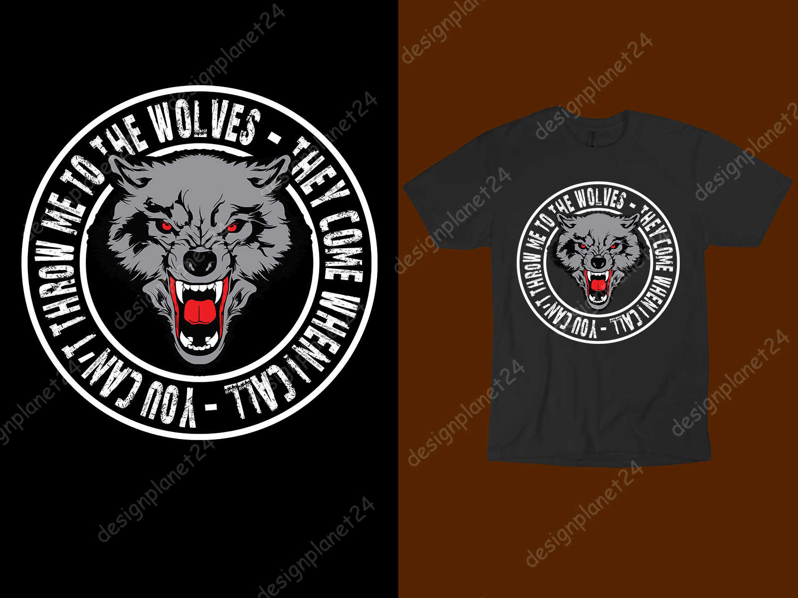 Wolves T-shirt Design. By Design Planet 24 On Dribbble