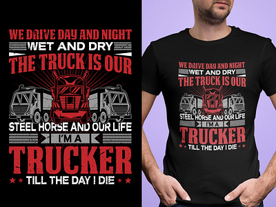 Truck Driver T-shirt Design