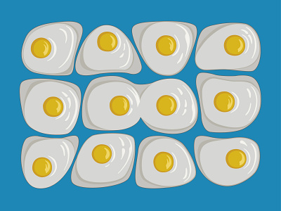 Fried Eggs branding design eggs food food illustration fried eggs illustration illustration design symbol vector