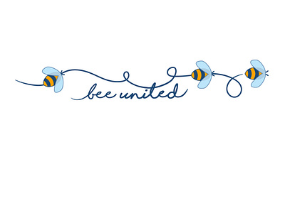 Logo: bee united branding graphic design logo vector