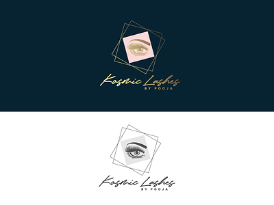 Kosmic Lashes // Logo Design branding design icon logo minimal vector
