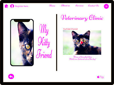 Website for Kitty Friend app art branding design flat illustration ui ux web website