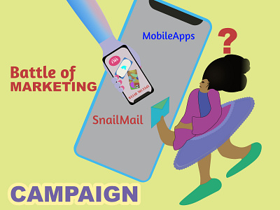 battle of marketing app design flat illustration illustrator ui ux vector website