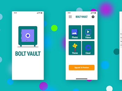Bolt vault ios app design xd