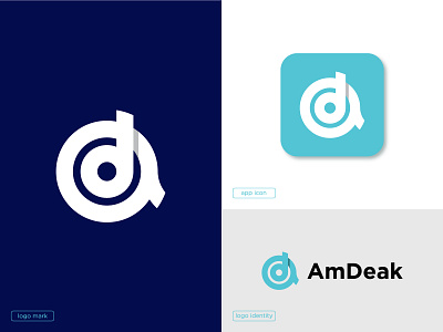 A D Letter Unique Logo Mark ad alphabet brand business company concept da design icon identity logo mark marketing modern monogram shape sign simple symbol type