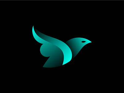 cute bird simple logo design