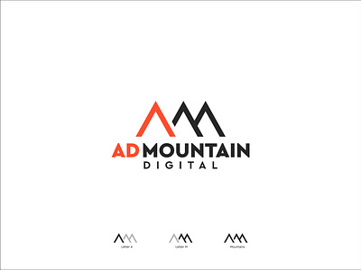 Ad Mountain Logo branding flat icon illustrator logo logo design logo designer logodesign logotype vector