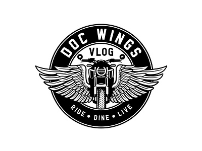 Doc Wings Vlog icon illustrator logo logo design logo designer logodesign logos logotype vector