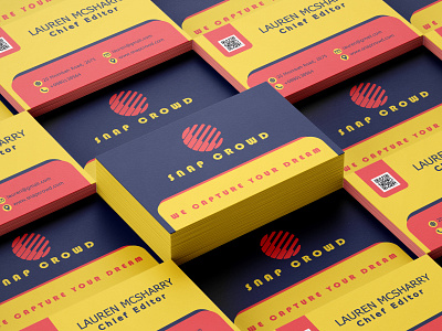 Modern Business Card with Funky Colors adobe illustrator adobe photoshop brand design branding design business card business card design business card ideas business cards business cards design card design colorful business cards graphic design print design yellow