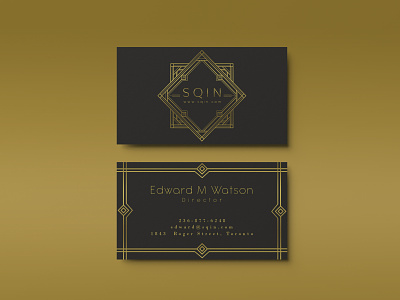 Black and Gold Luxury Business Card Design