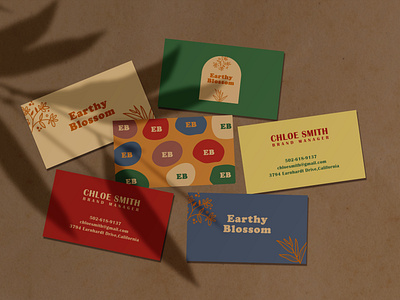 FREE Business Card Mockup Collection - EARTHY BLOSSOM