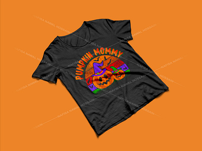 Pumpkin Mommy - Halloween T-Shirt Design graphic design graphic tees halloween family t shirt design halloween graphic tees halloween tshirt designs merch design t shirt designer