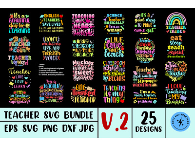 Teacher SVG Bundle Volume 2 colorful cricut design cut file design digital download graphic design graphic tees merch design svg svg cut file svg design t shirt designer teacher cut file teacher design teacher quotes teacher quotes svg teacher svg teacher svg cut file tshirt design typography tshirt design