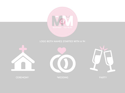 Wedding icon set icons illustration logo