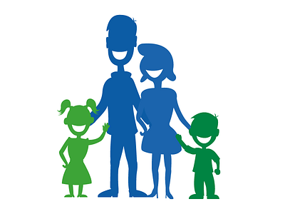 Family Zz character family illustration vector