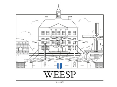 Logo for my hometown buildings history hometown landmarks netherlands vector weesp