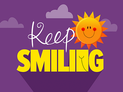 Keep Smiling illustration lettering typography