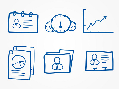 Icons for an economic dashboard dashboard doodle icons illustrator profile website