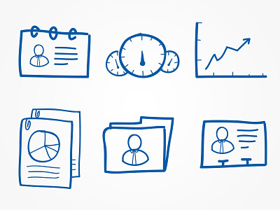 Icons for an economic dashboard