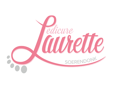 Pedicure Laurette Logotype handlettering health logo logotype pedicure