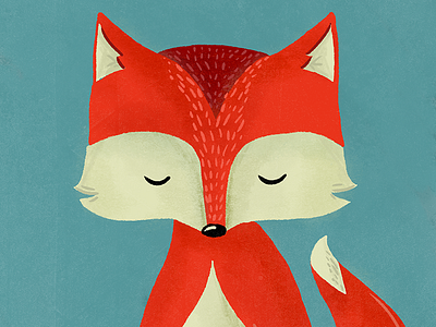 Fox animal drawing fox illustration painting