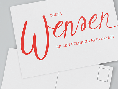 Best wishes and happy new year card card design handletter handlettering lettering new year x-mas