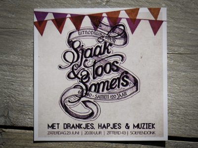 Final birthday invitation Sjaak & Toos