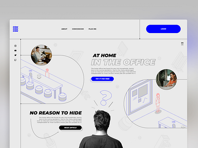 COMCOMCOM web UI branding graphic design ui