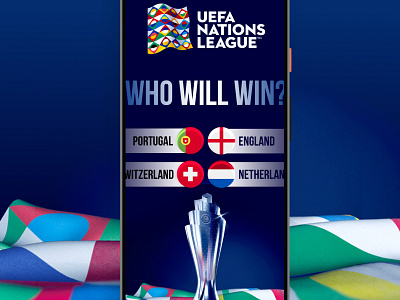 UEFA NATIONS LEAGUE banner banner design design football nations league social media social media banner trophy uefa ui