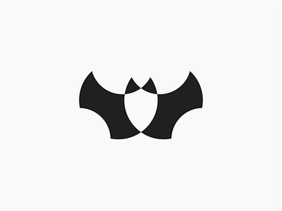 Bat bat black branding circle concept design flat graphic design logo minimalistic vector