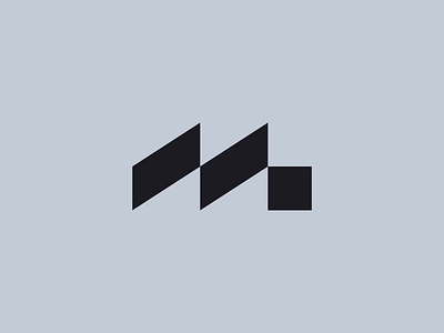 Motive black branding design flat letter m logo m minimalistic motive vector