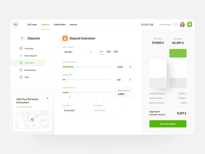 Public 24 🏦 | Deposit calculator in online banking