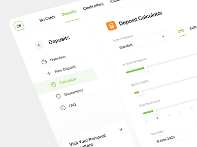 Public 24 Deposit Calculator In Online Banking By Alexander Plyuto For Heartbeat On Dribbble