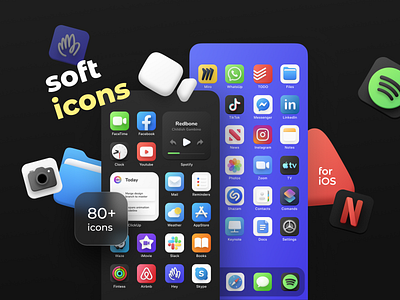 Softicons | iOS apps skin art icons iconset ios soft ui ui