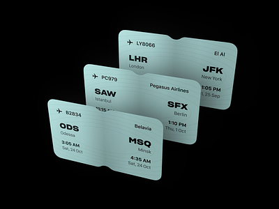 WeFly | Cards loop 🔁 app design branding card animation cards ui flight app flight ticket flights planner app schedule ticket design time management