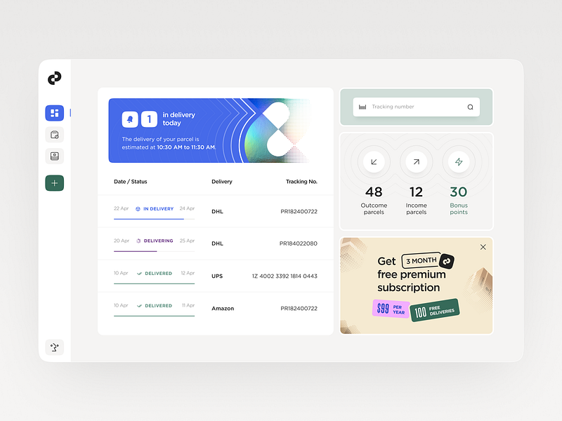 PRCL 📦 | Parcel tracking service by Alexander Plyuto 🇺🇦 on Dribbble