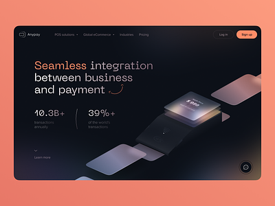 Anypay | POS hero section atomic system defi ecommerce ecommerce landing page finance financial services financial website fintech fintech identity fintech landing fintech product fintech website hero section landing page landing pages payment terminal pos terminal product design product page visual identity