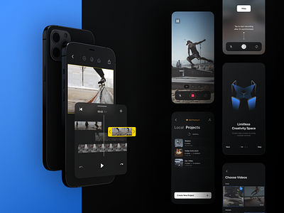 SYYNCC | Video Editor atomic system color correction ios app layers montage onboarding product design synchronization video app video collage video editor video tool visual identity