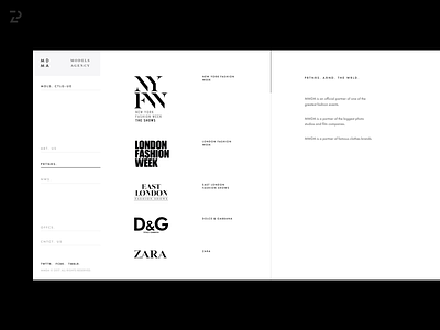 Mmda Partners concept design fashion grid model partners scroll sidebar ui ux website zipl