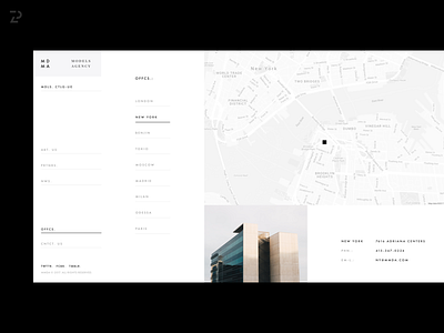 MMDA. Offices concept contacts design grid map sidebar ui ux website zipl