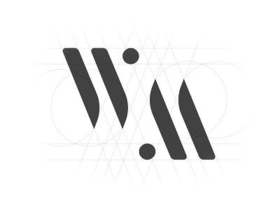 Wm Logo graphic grid logo minimal shape wedmemory zipl