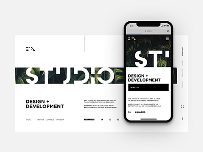 New ZIPL. Homepage concept design iphone x slider studio trend ui ux web zipl