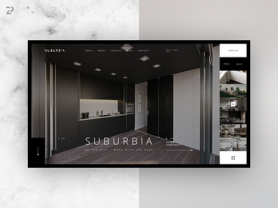 Homepage Suburbia Preview arch architecture homepage portfolio site slider trend ui ux web website zipl