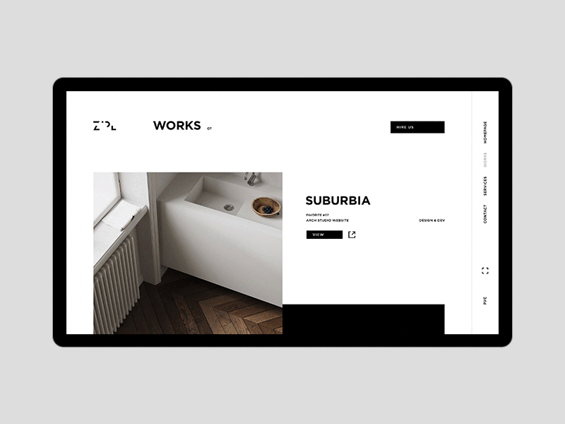 ZIPL Works design info portfolio projects scroll site trend ui ux website zipl
