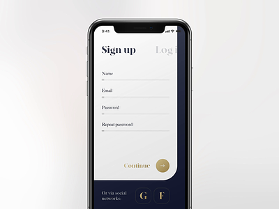 Daily UI #001 / Sign Up animation concept dailui daily daily 100 daily 100 challenge design log in login registration sign in sign up ui