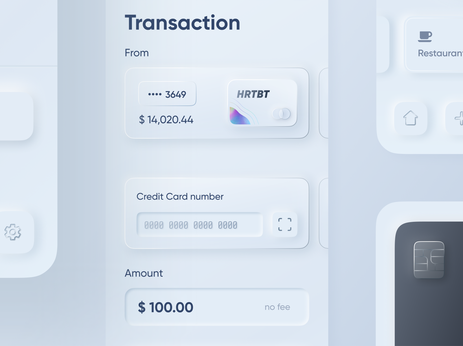 Skeuomorph Mobile Banking | Continuation lending dashboard credit card number money sending transaction credit request credit increase finance analytics spendings credit limit balance card mobile banking skeuomorph app application finance app saas fintech banking credit card