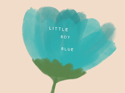 Little boy blue childrens illustration colour design digital art drawing floral illustration illustrator poem poetry